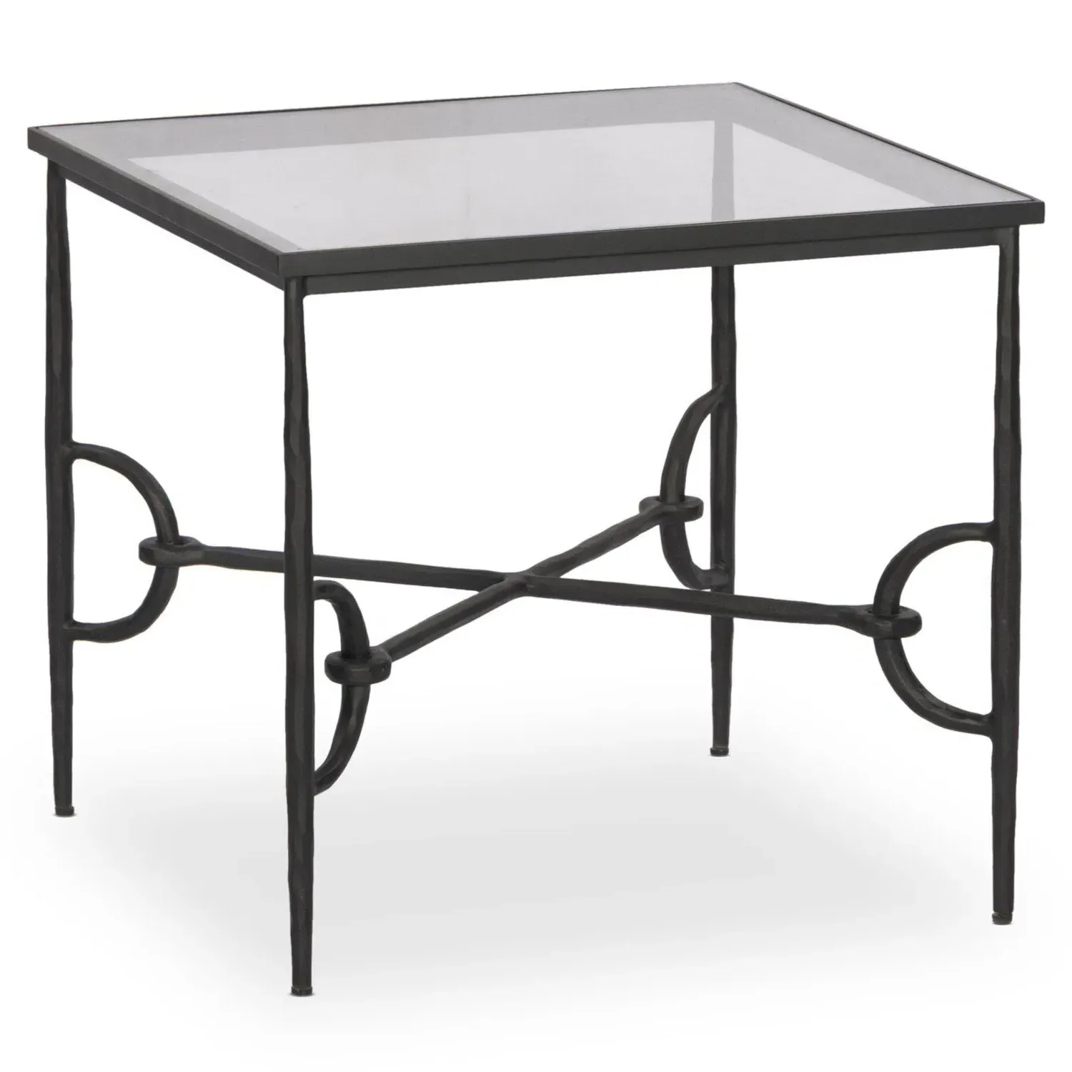 Babylon Square End Table - Black, Glass