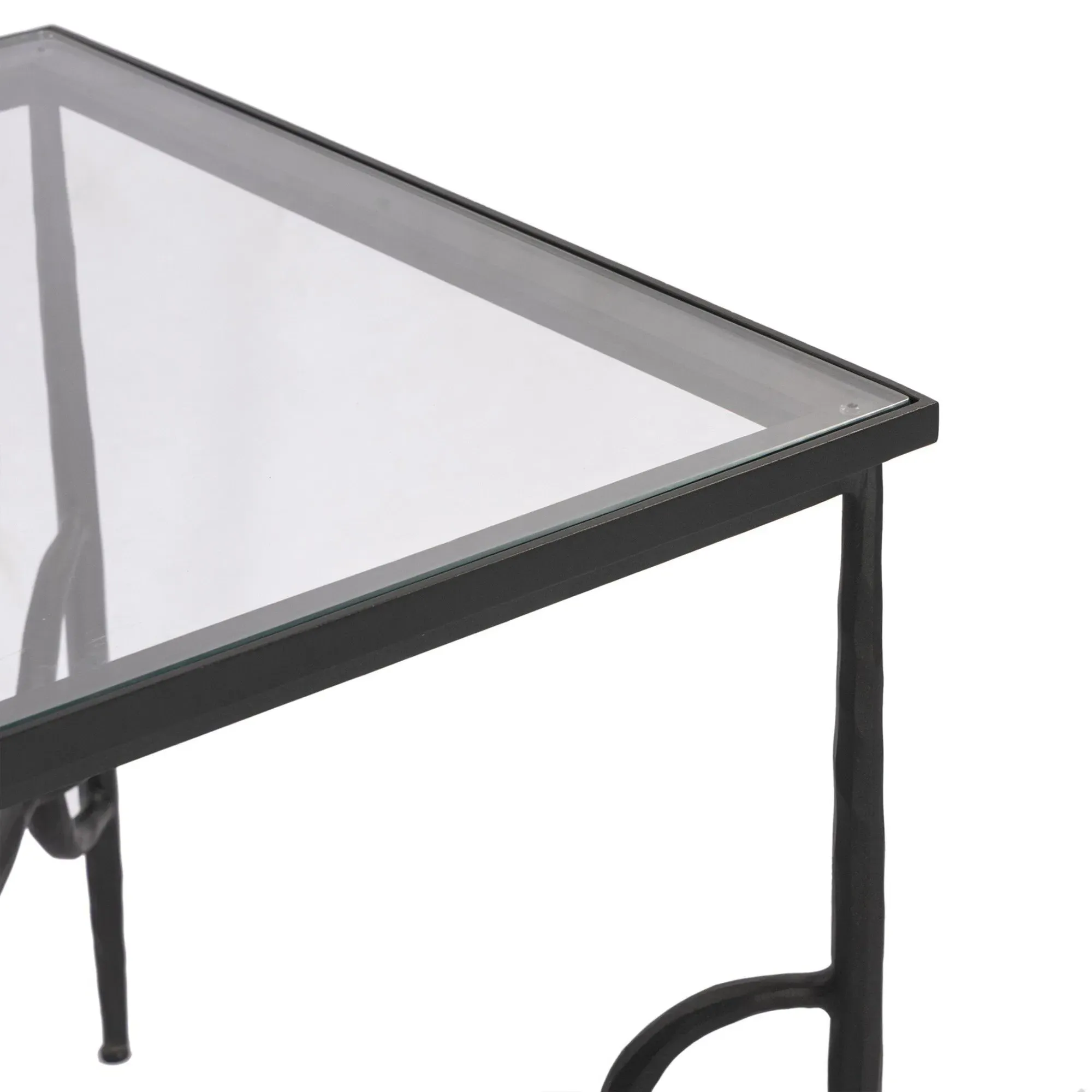 Babylon Square End Table - Black, Glass