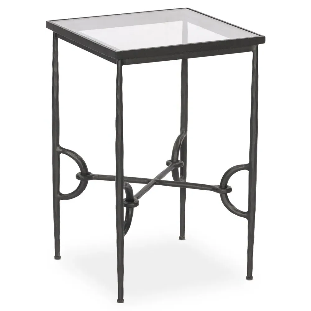 Babylon Square End Table - Black, Glass