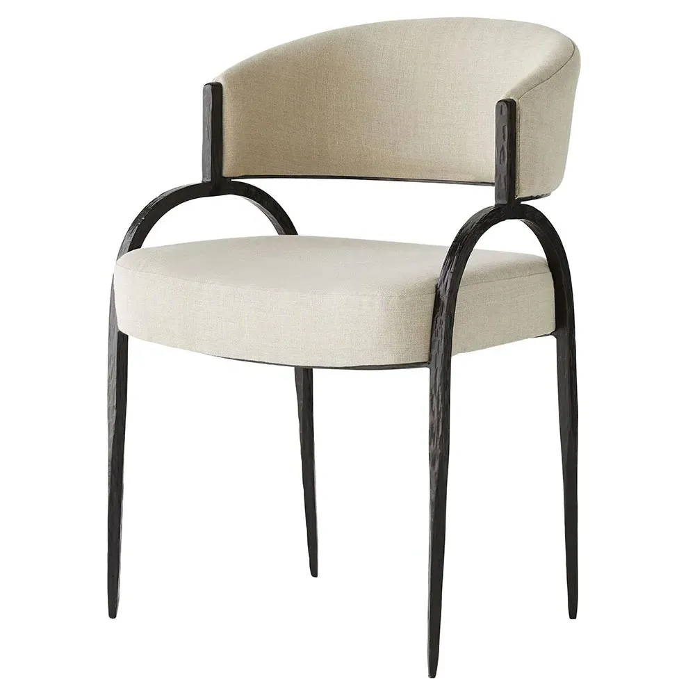 Bahati Dining Side Chair - Beige, Linen