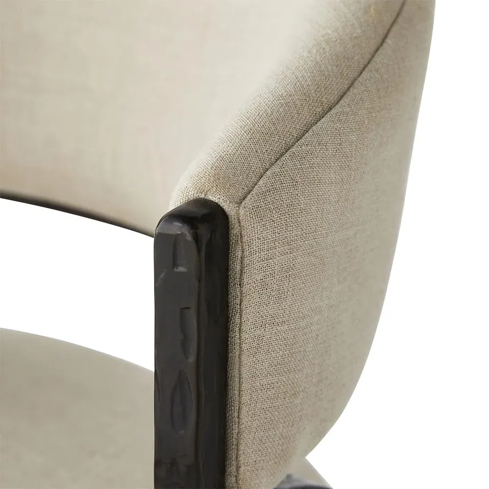 Bahati Dining Side Chair - Beige, Linen