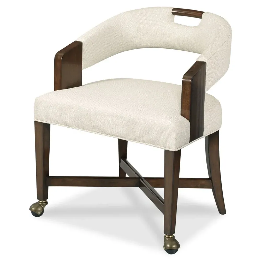 Bailey Game Chair with Casters - Brown, Hardwood