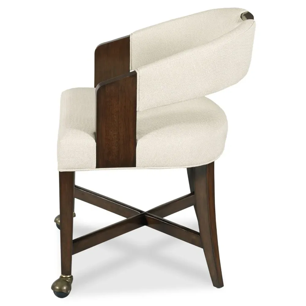 Bailey Game Chair with Casters - Brown, Hardwood
