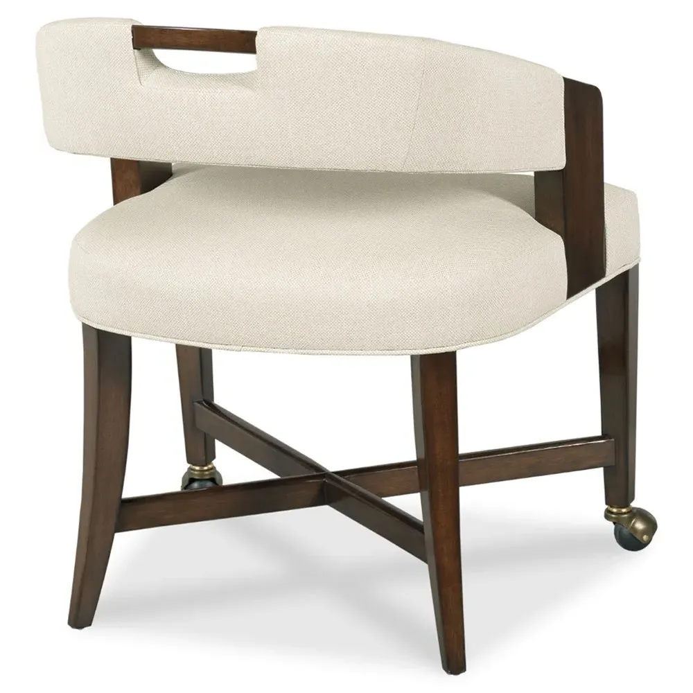 Bailey Game Chair with Casters - Brown, Hardwood