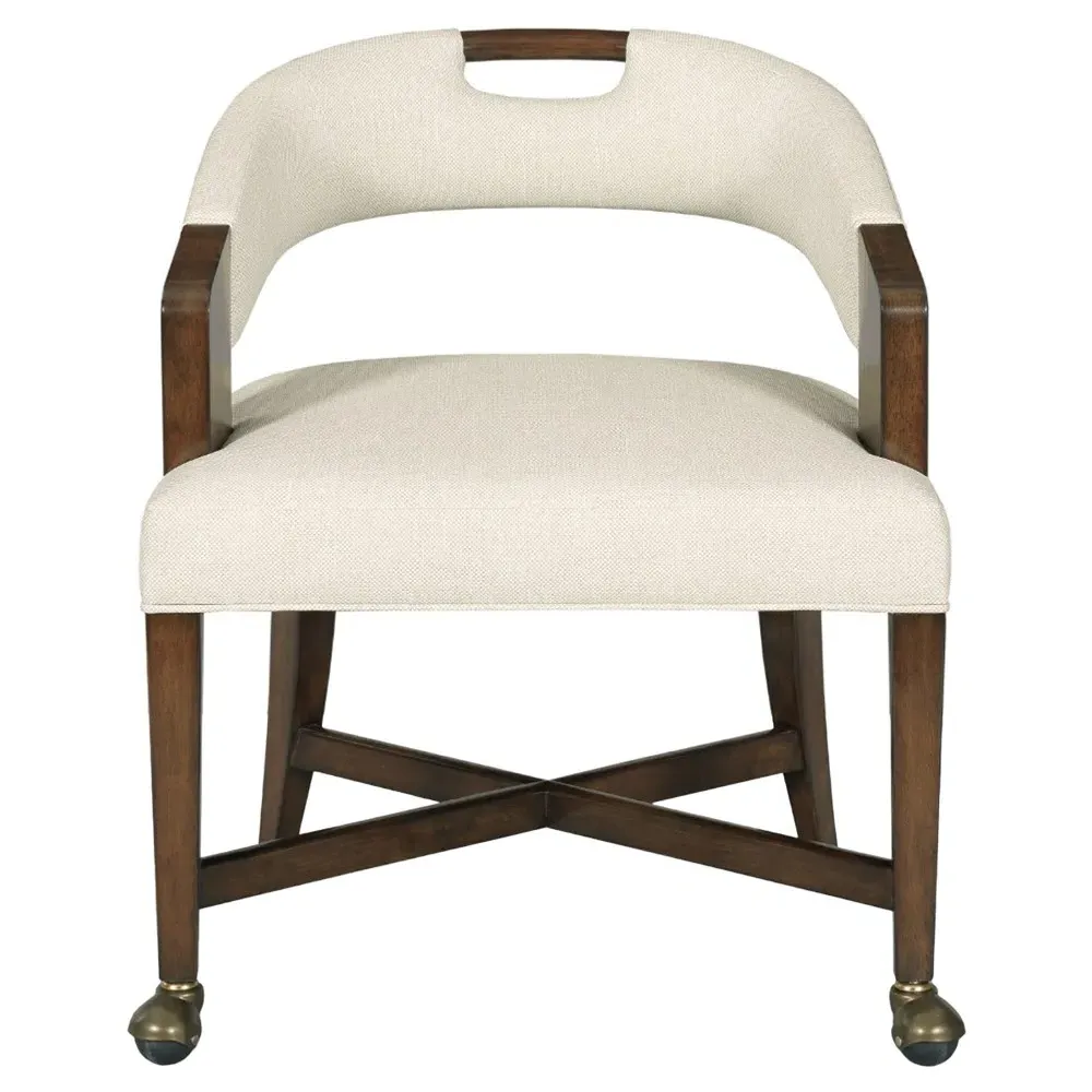 Bailey Game Chair with Casters - Brown, Hardwood image