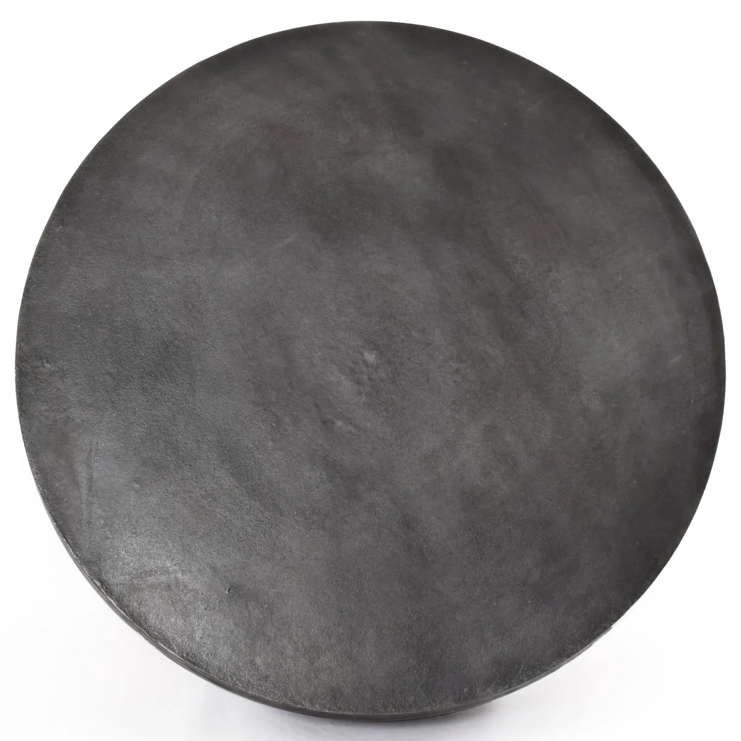 Bailey Round Drum Outdoor Coffee Table - Aged Grey, Aluminum