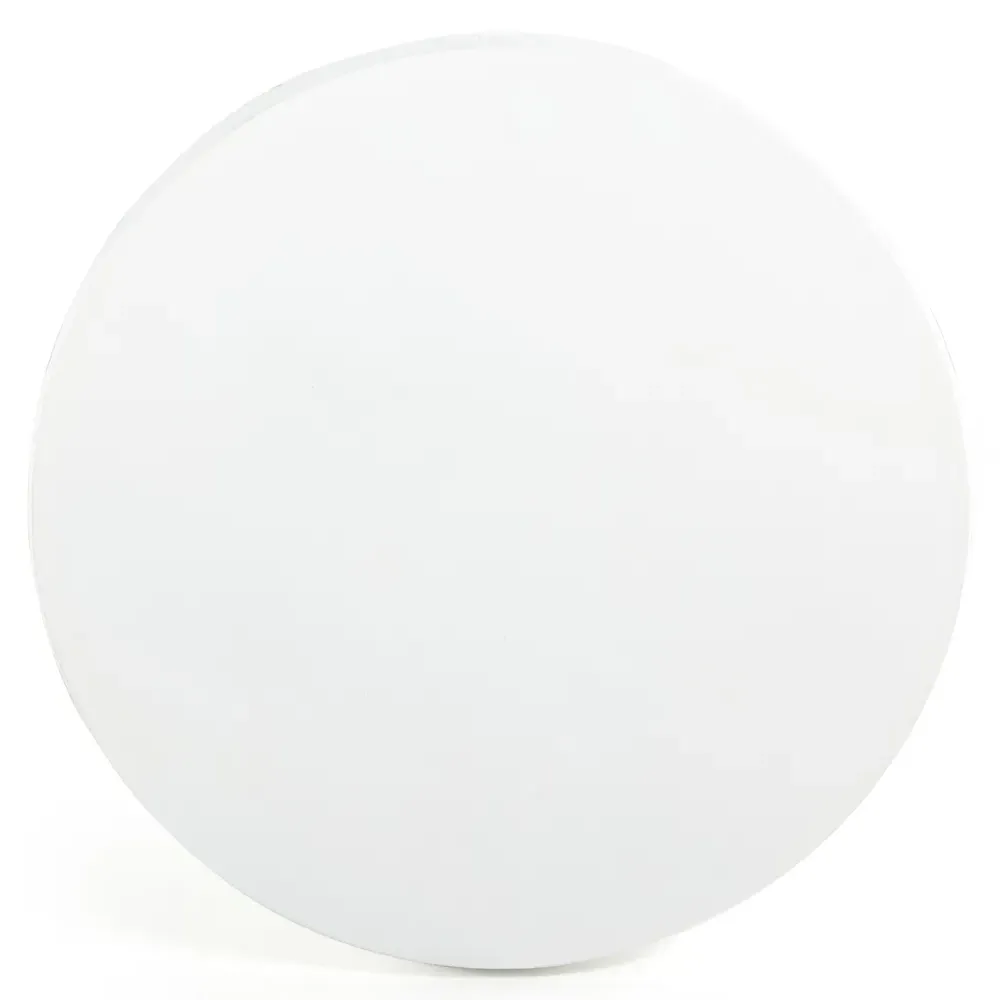 Bailey Round Drum Outdoor Coffee Table - White, Aluminum