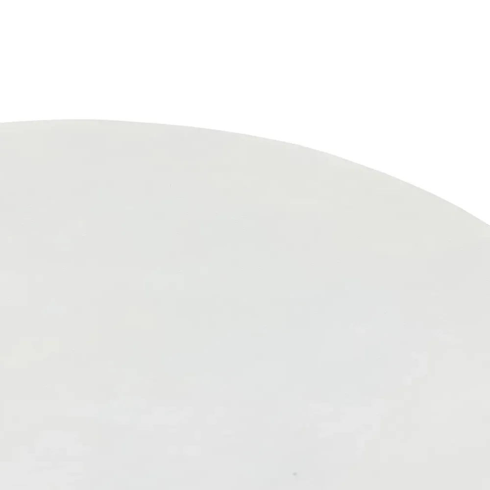 Bailey Round Drum Outdoor Coffee Table - White, Aluminum