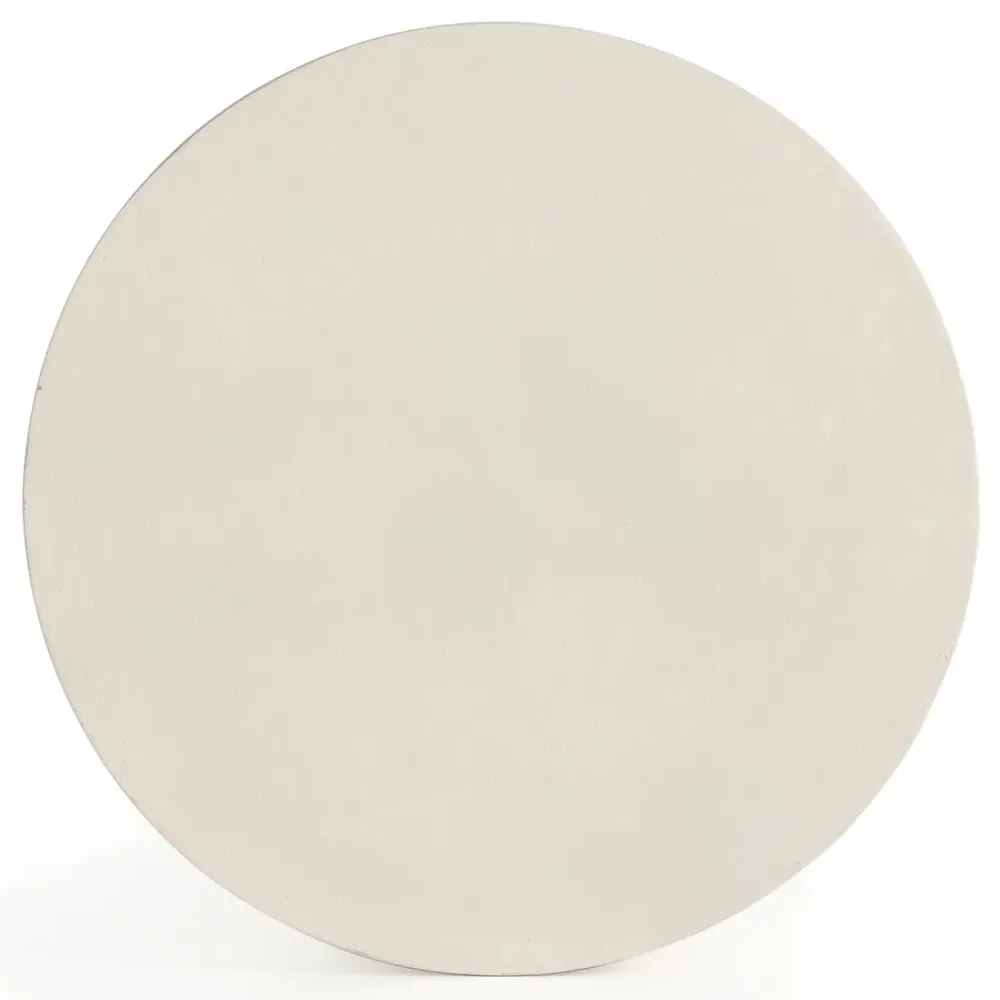 Bailey Round Drum Outdoor Drink Table - White, Aluminum