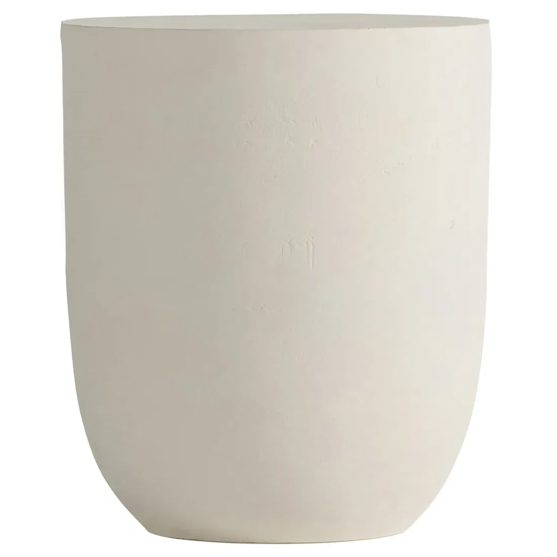 Bailey Round Drum Outdoor Drink Table - White, Aluminum image