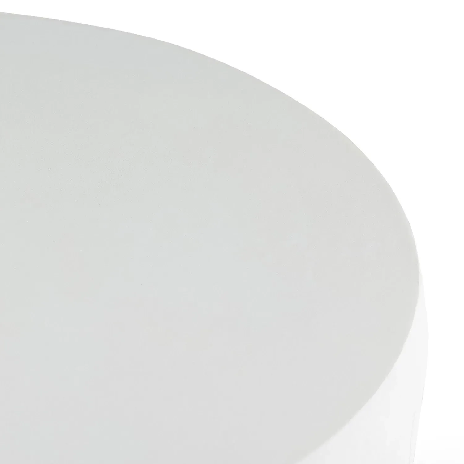 Bailey Round Drum Outdoor End Table - White, Aluminum