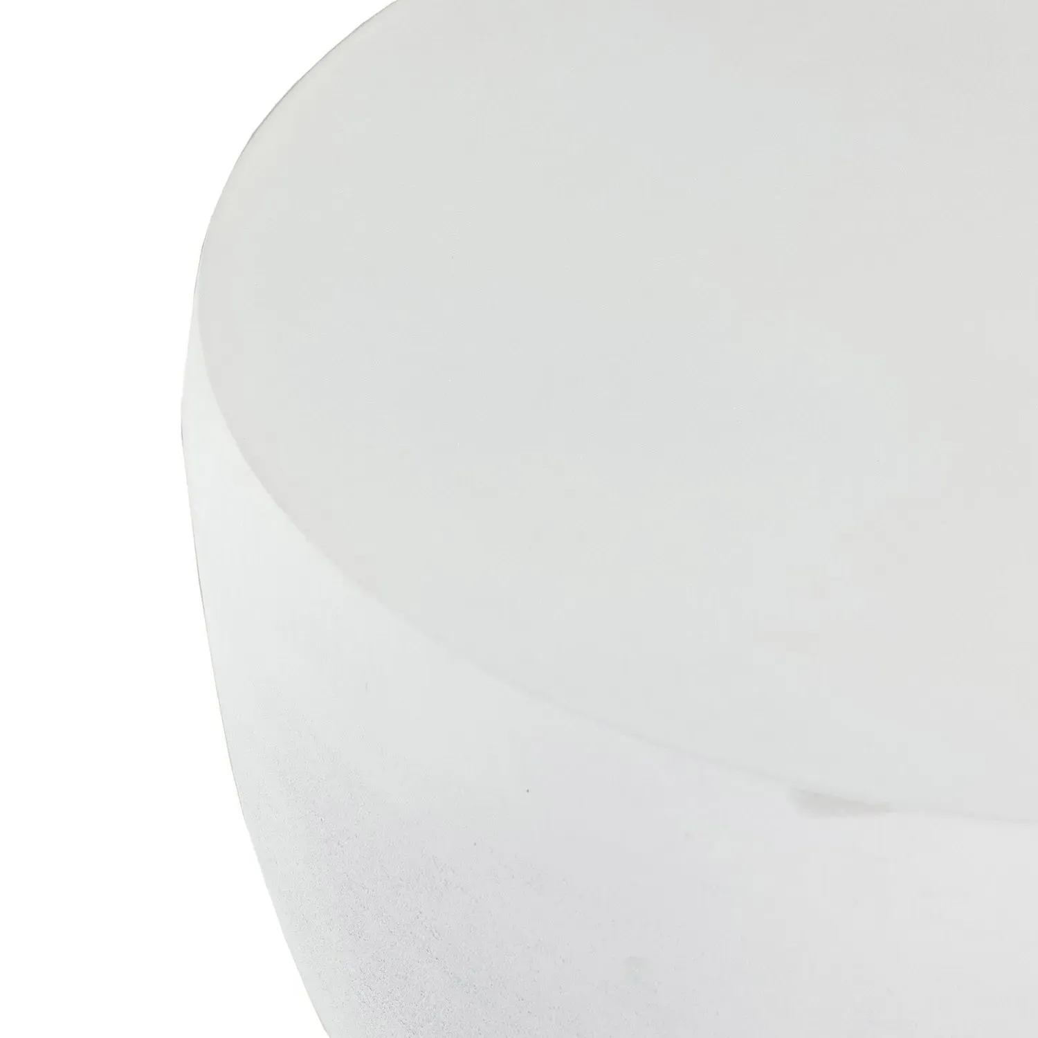 Bailey Round Drum Outdoor End Table - White, Aluminum