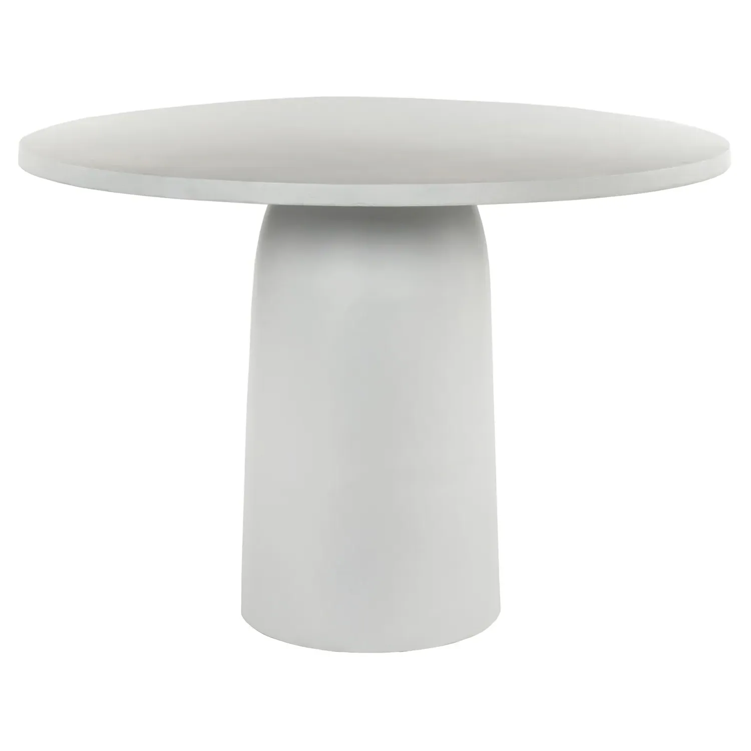 Bailey Round Outdoor Dining Table - White, Aluminum