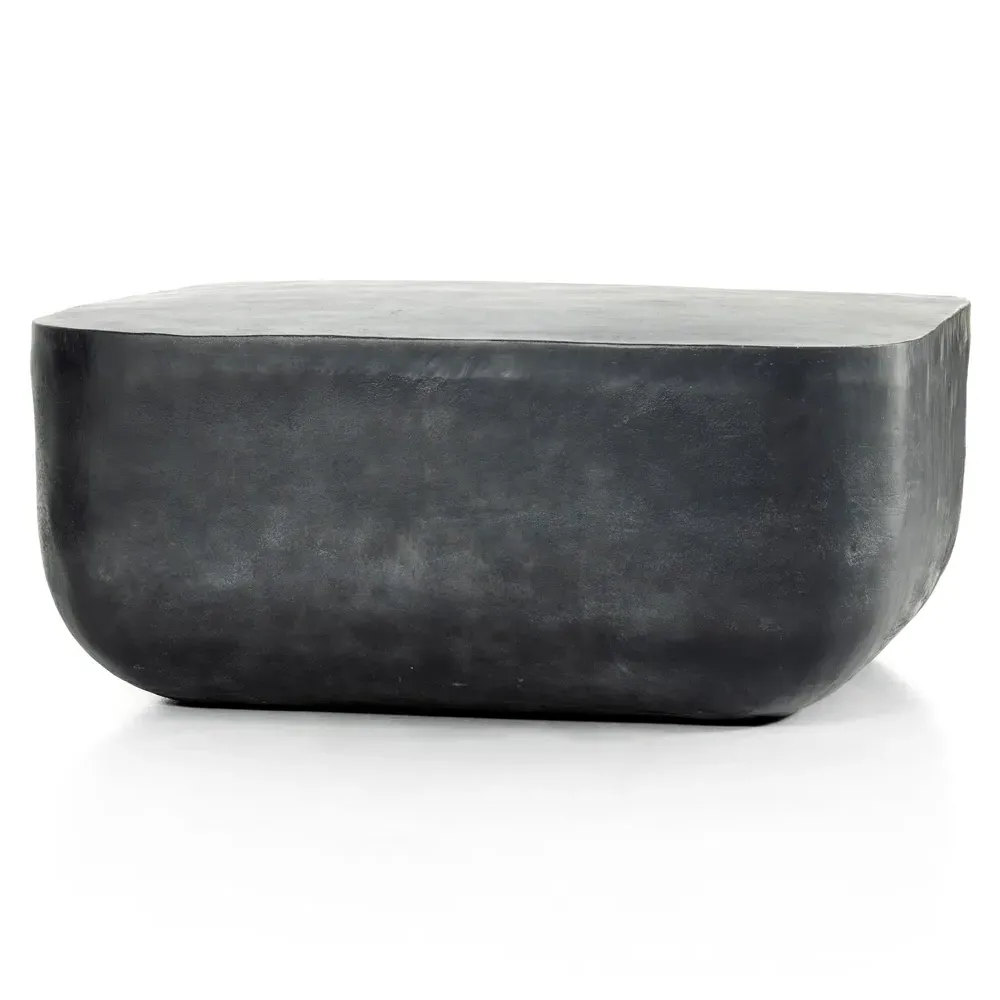 Bailey Square Block Outdoor Coffee Table Small - Aged Grey, Aluminum