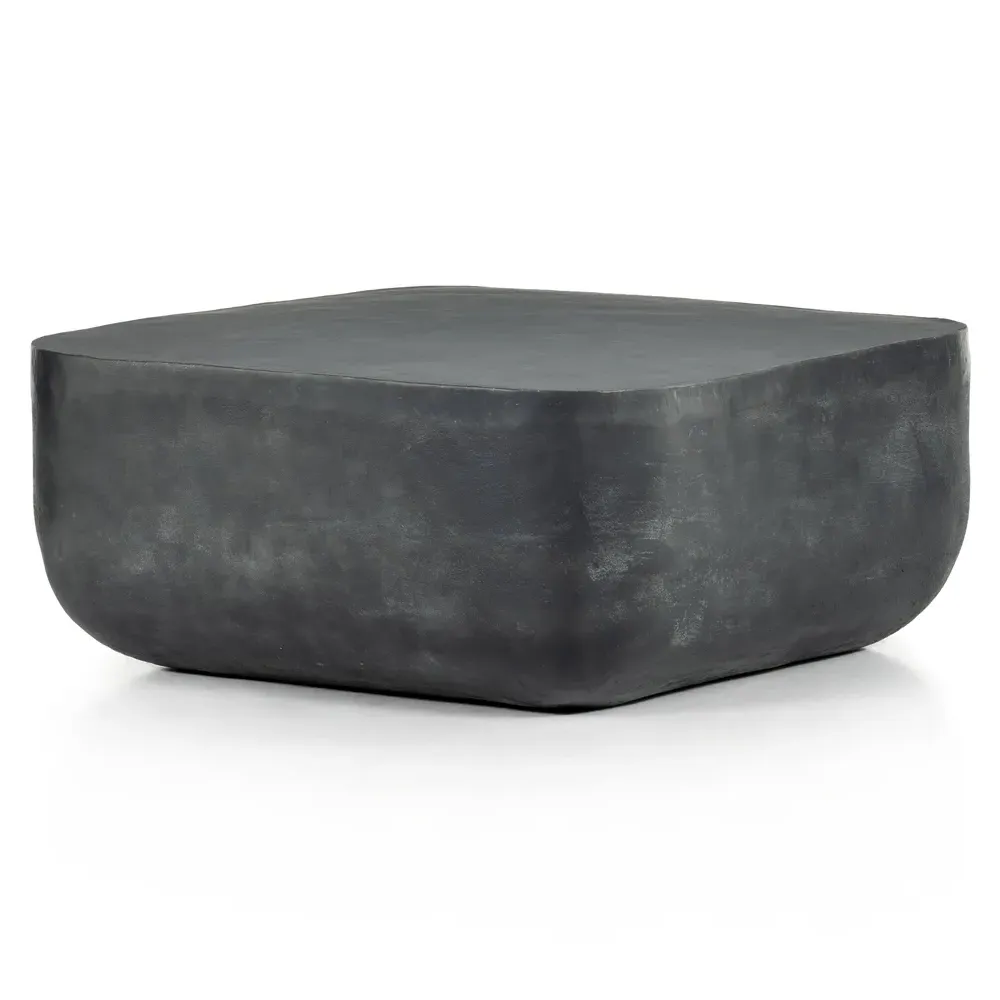 Bailey Square Block Outdoor Coffee Table Small - Aged Grey, Aluminum