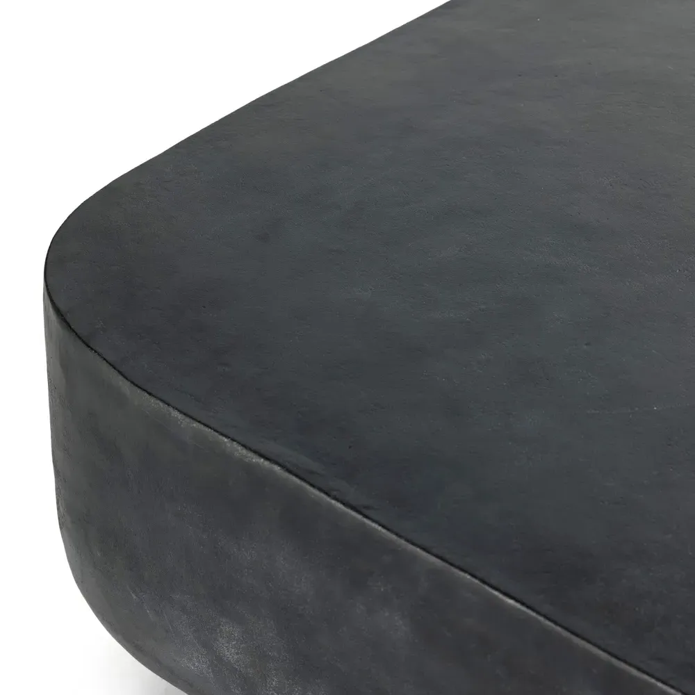 Bailey Square Block Outdoor Coffee Table Small - Aged Grey, Aluminum