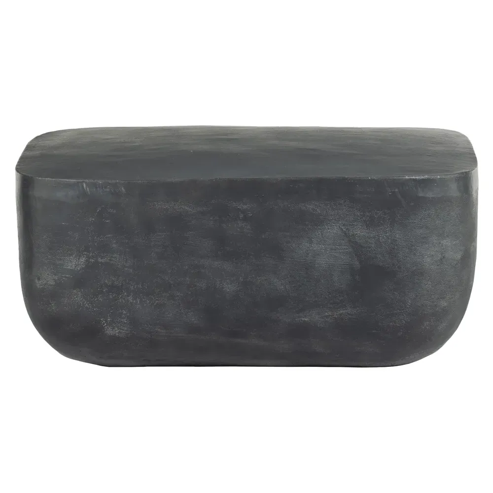 Bailey Square Block Outdoor Coffee Table Small - Aged Grey, Aluminum