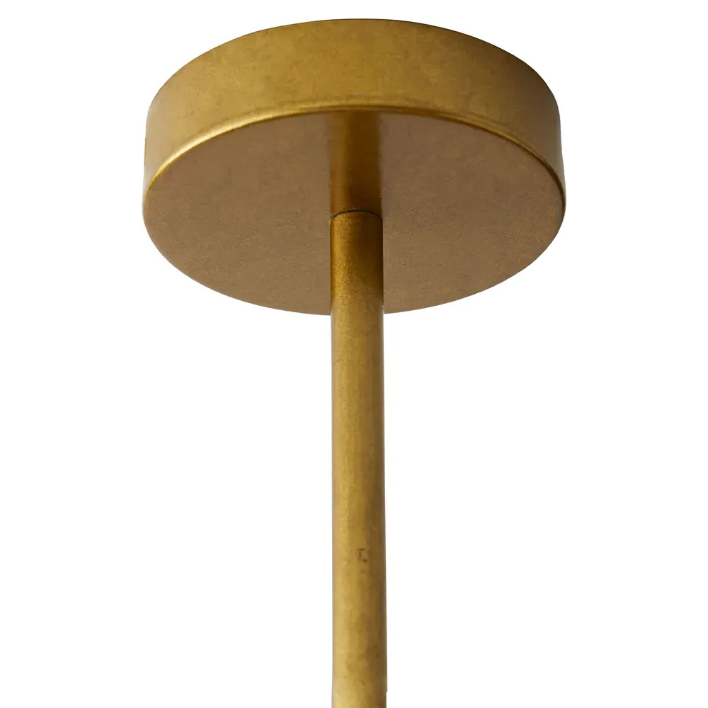 Baja Coco Wood Bead Chandelier - Dark Grey, Iron