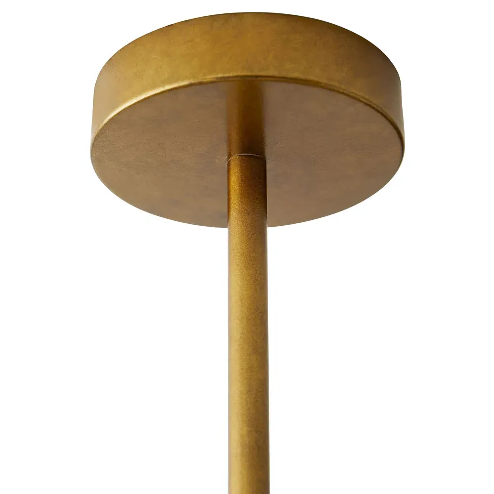 Baja Coco Wood Bead Chandelier - Natural, Iron