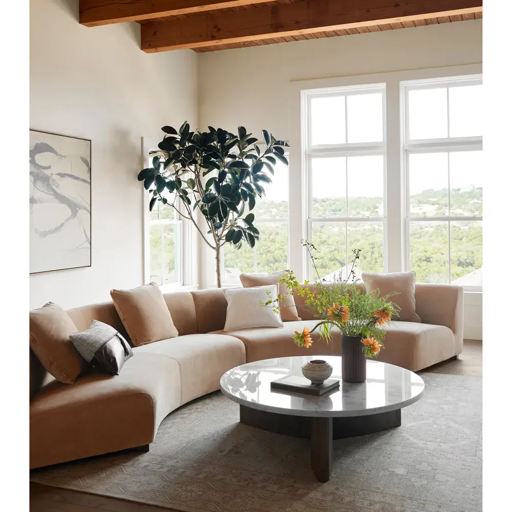 Ballari Geometric Hand Knotted Rug - Beige, Wool