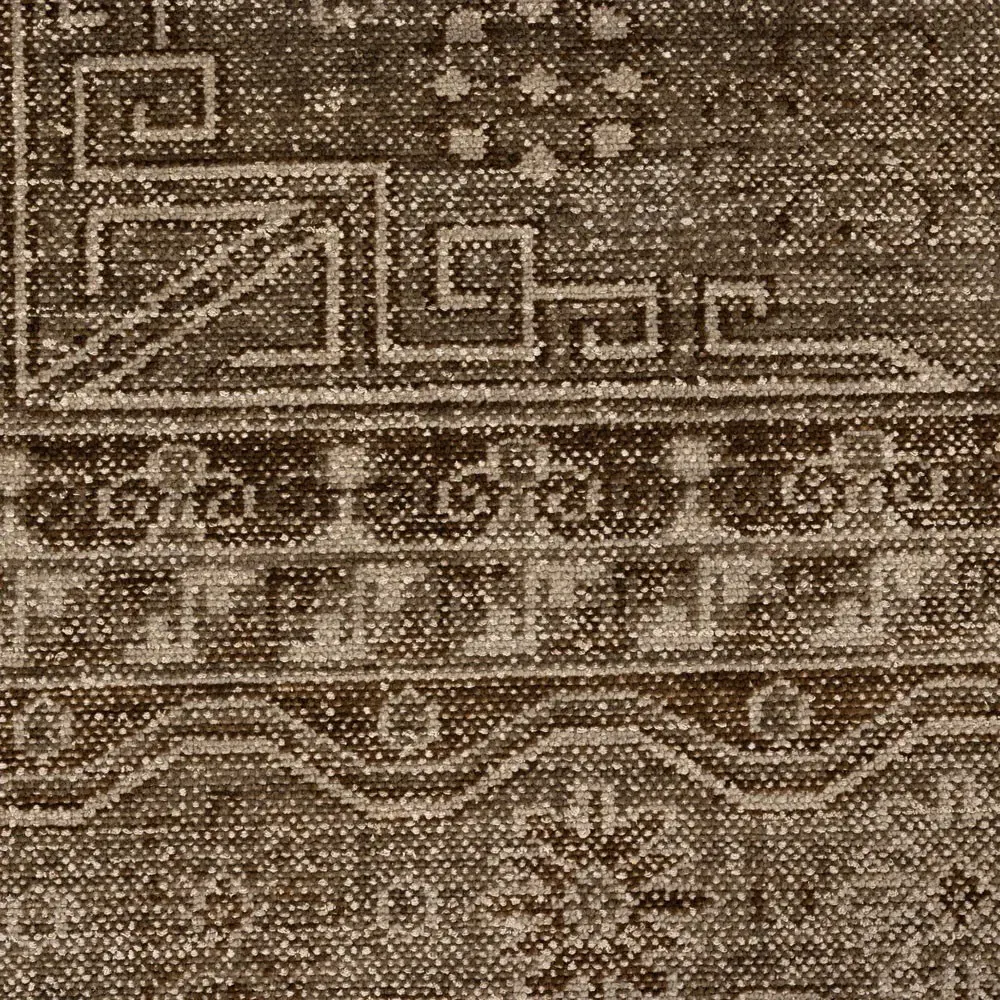 Ballari Geometric Hand Knotted Rug - Brown, Wool