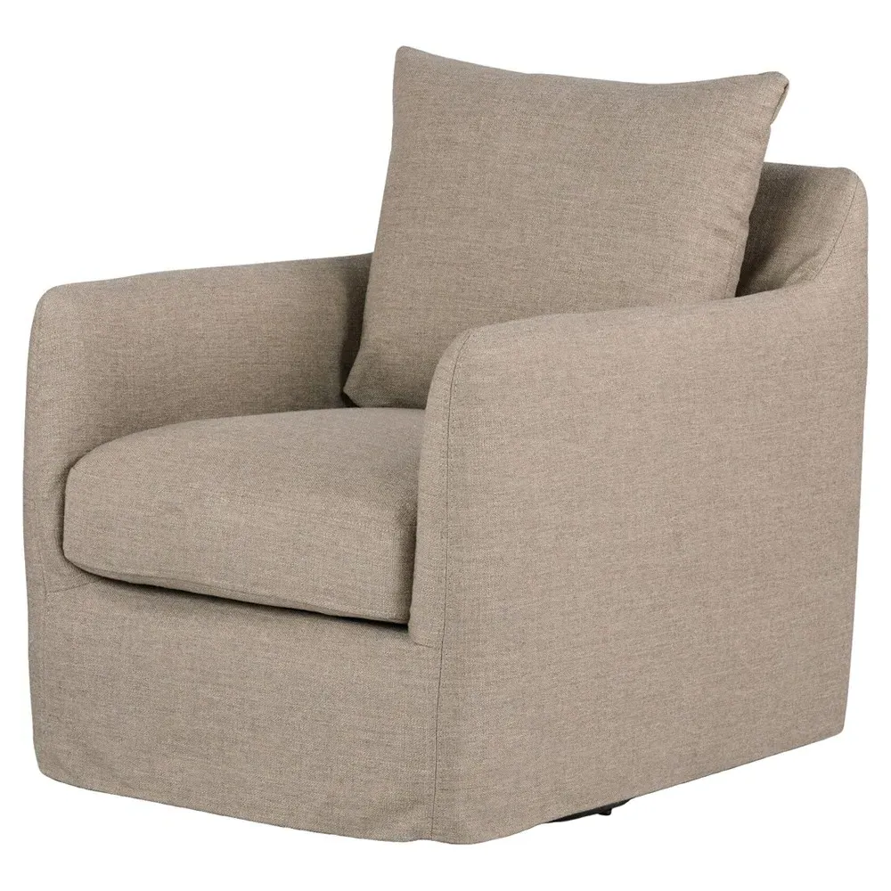Banks Alcala Swivel Arm Chair - Taupe, Performance Fabric image
