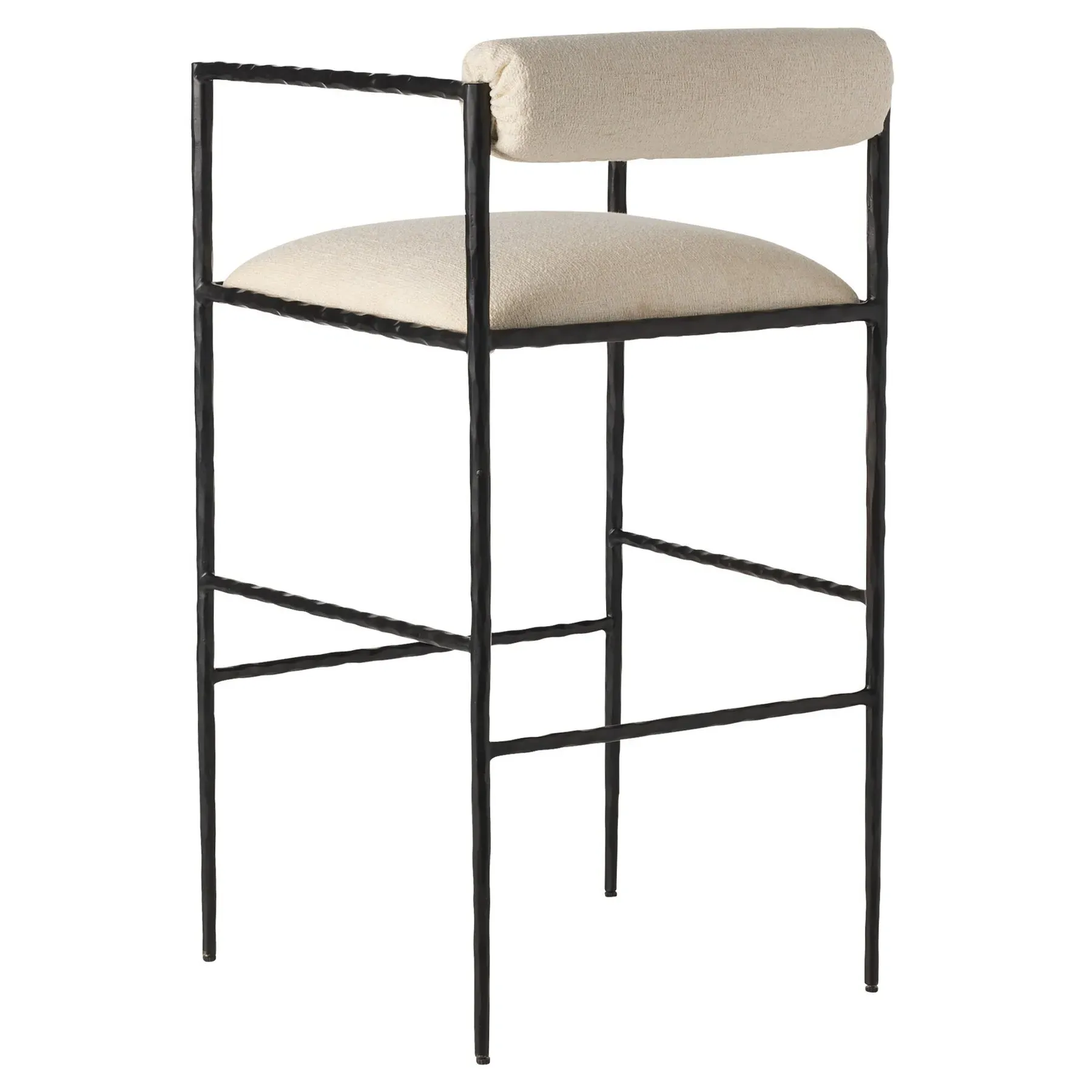 Barbana Bar Stool - Cream, Iron
