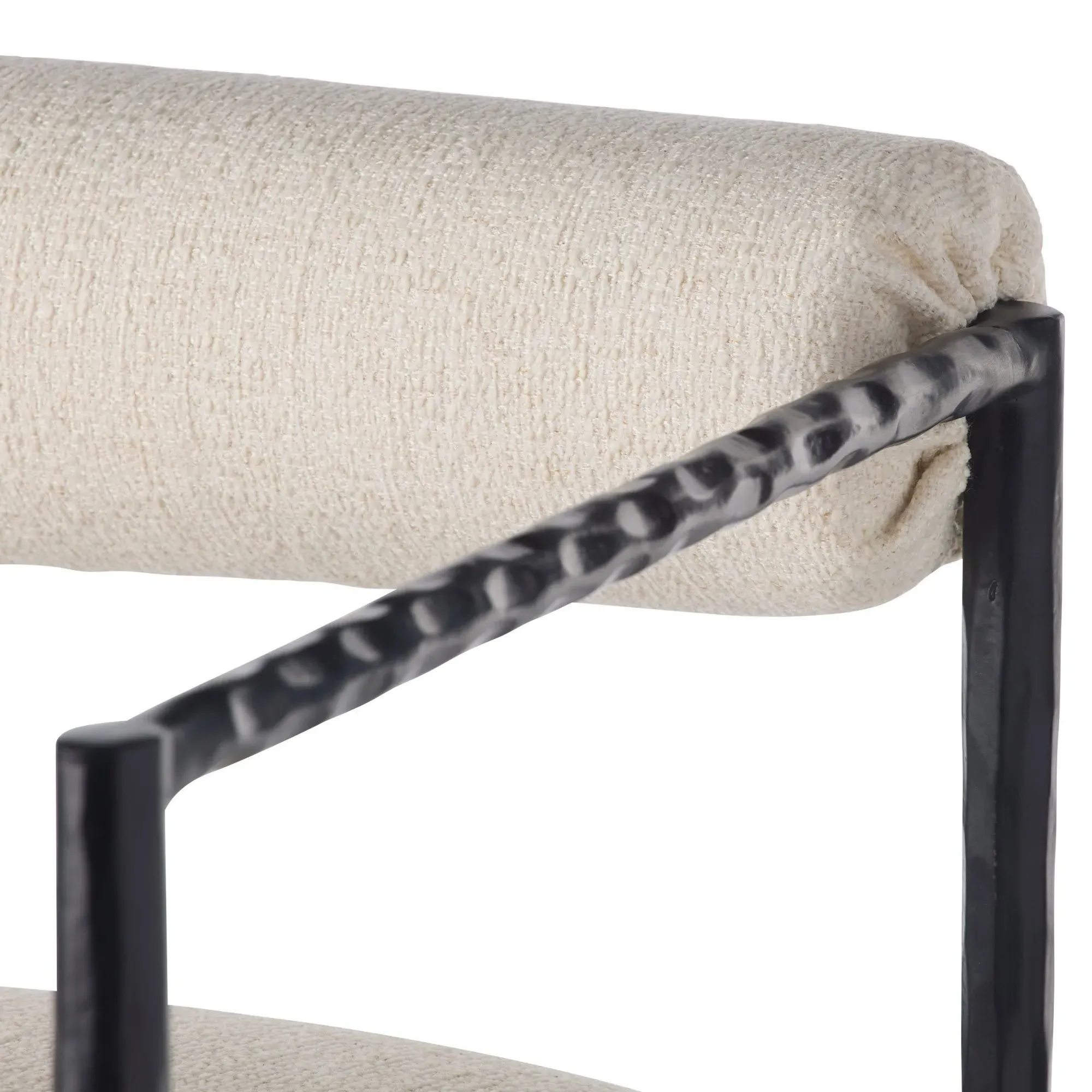 Barbana Bar Stool - Cream, Iron