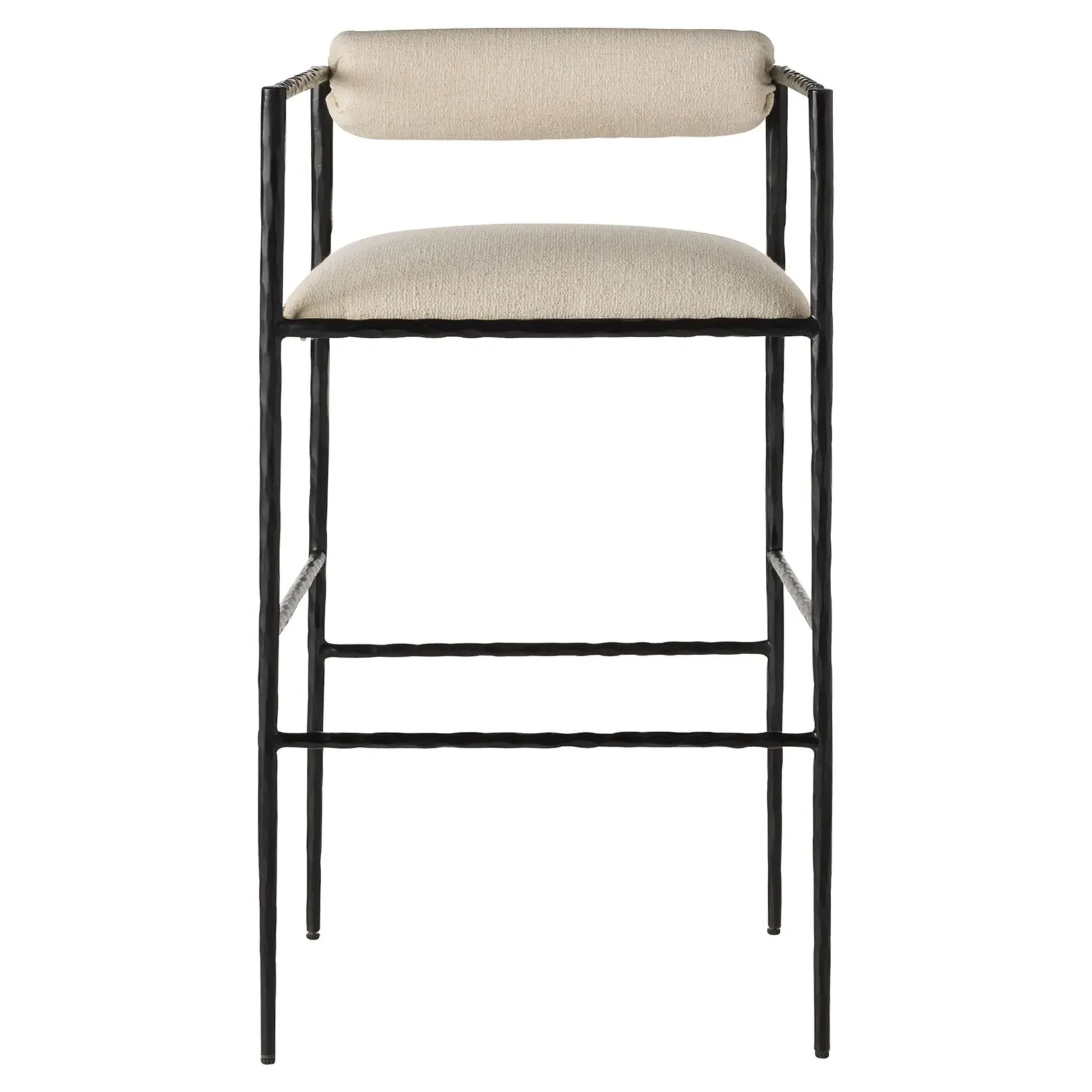 Barbana Bar Stool - Cream, Iron