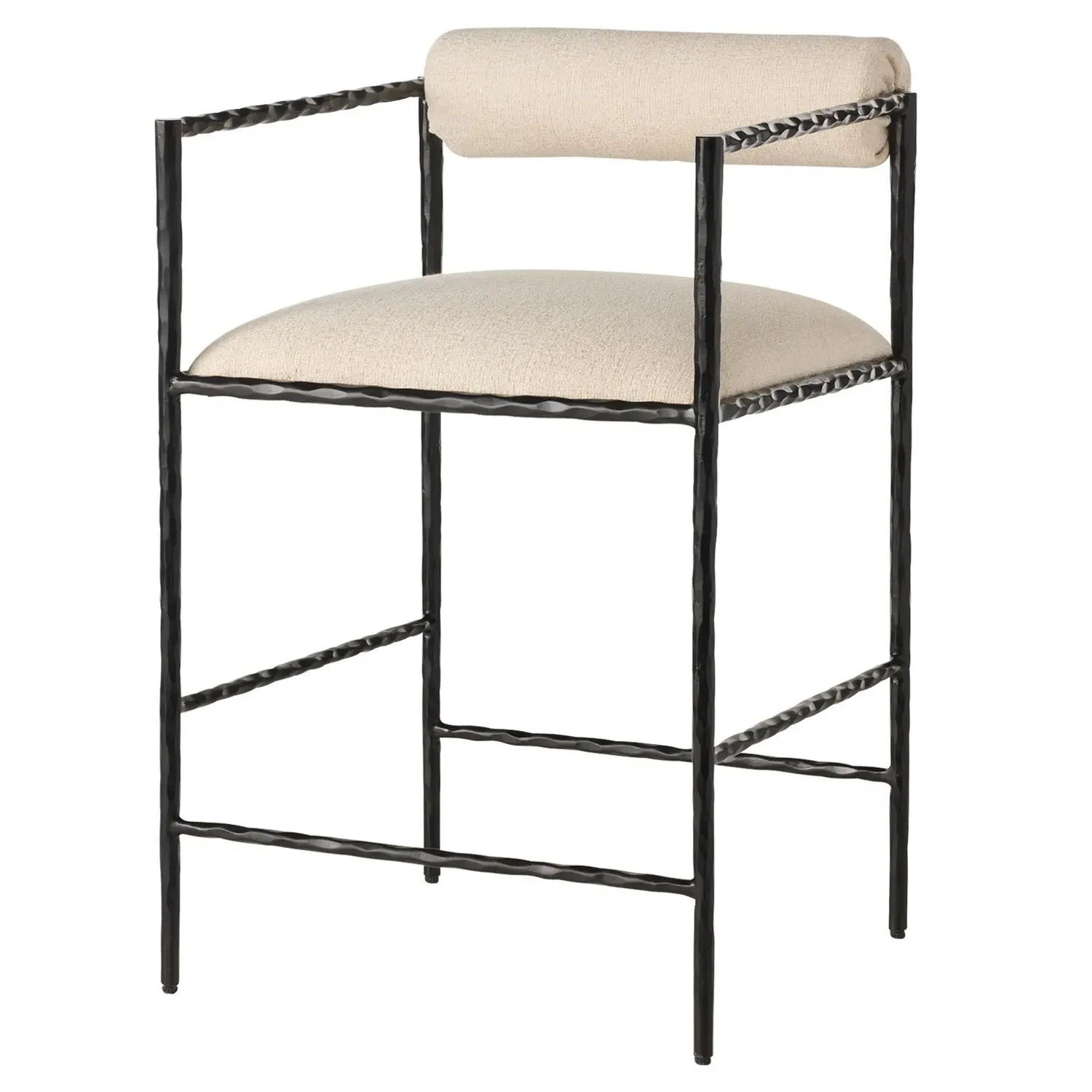 Barbana Counter Stool - Cream, Iron