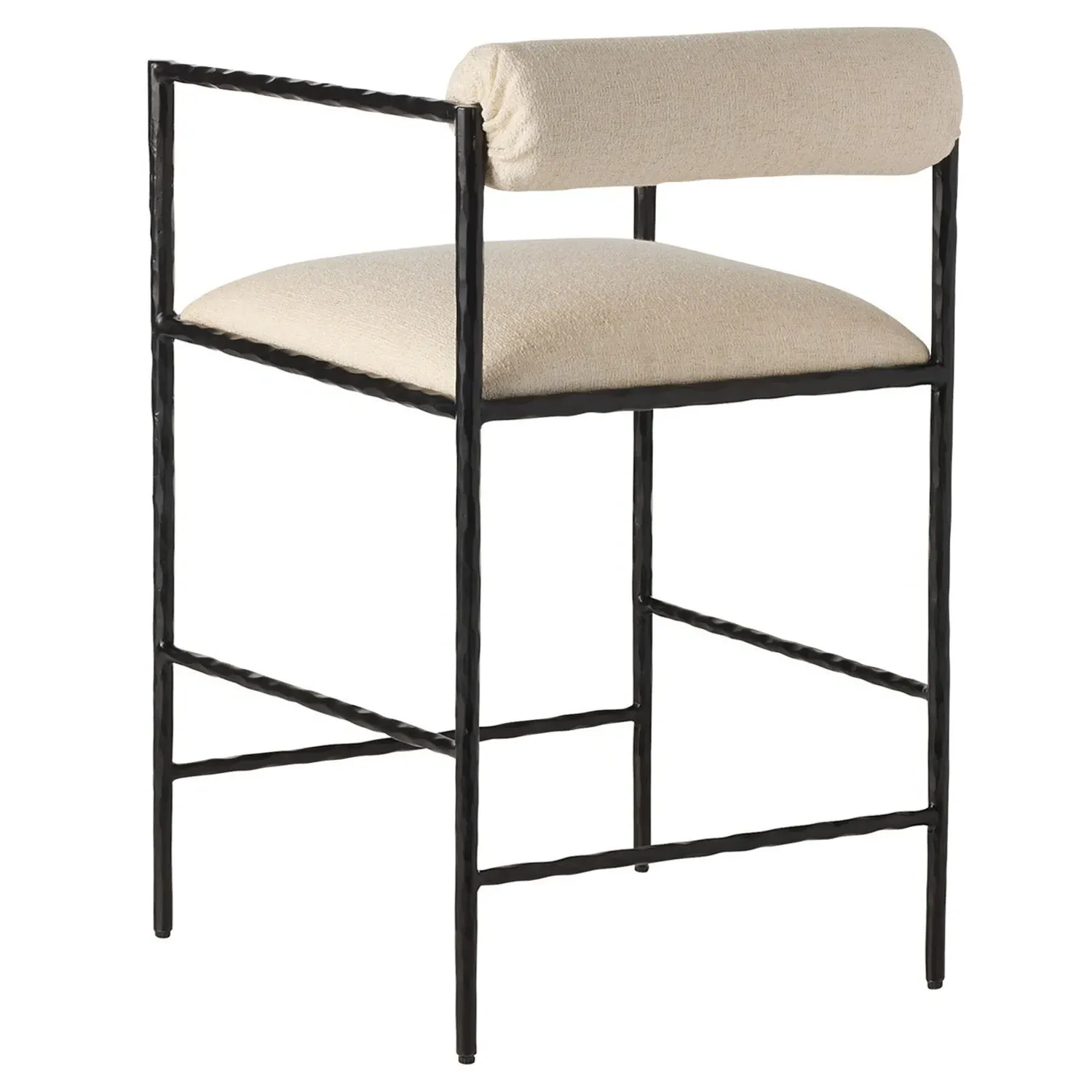 Barbana Counter Stool - Cream, Iron