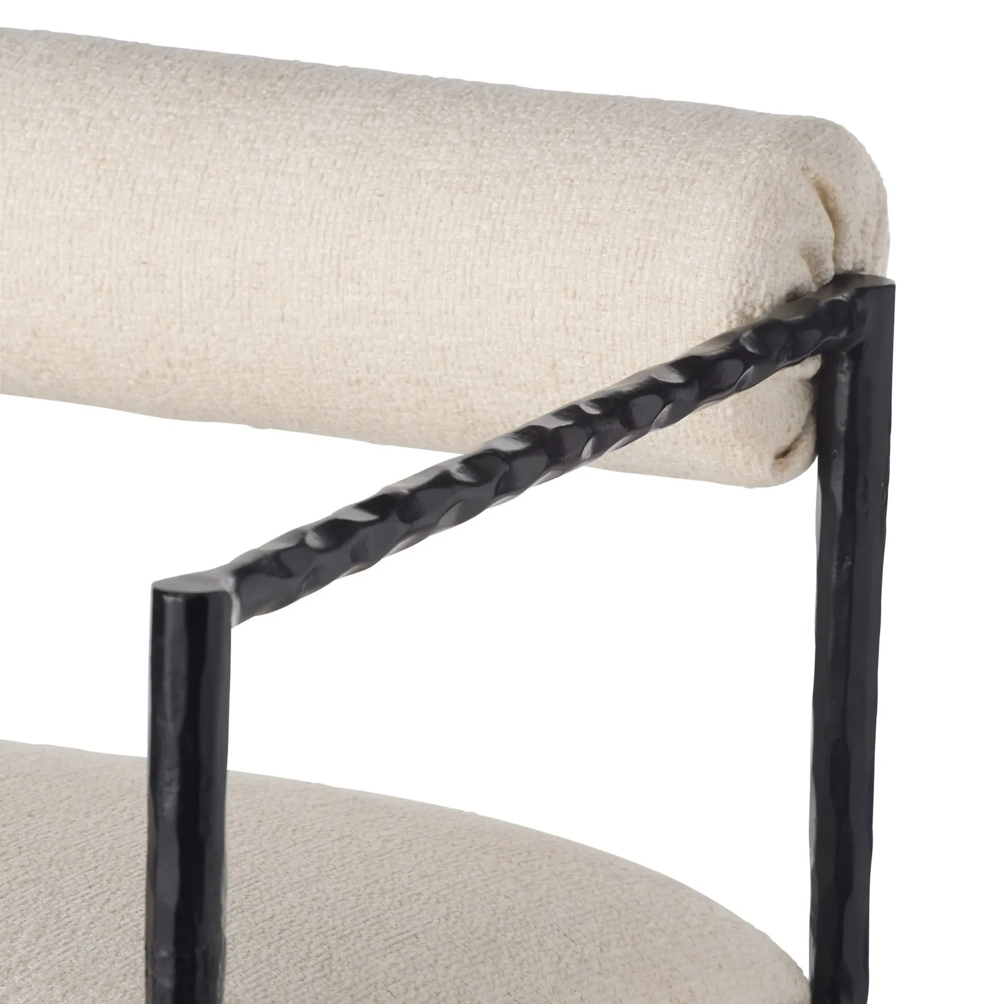 Barbana Counter Stool - Cream, Iron