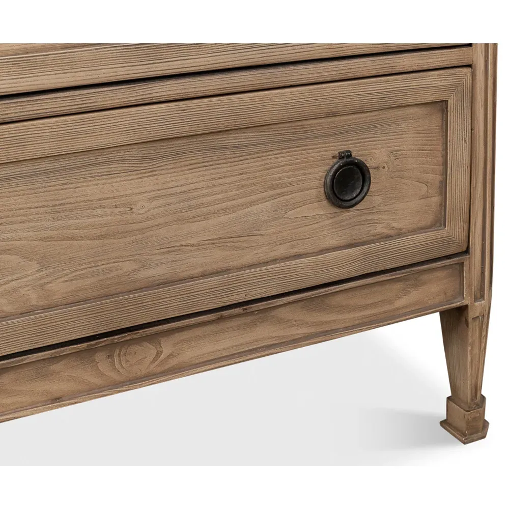 Barbara Double Dresser - Brown, Pine Wood