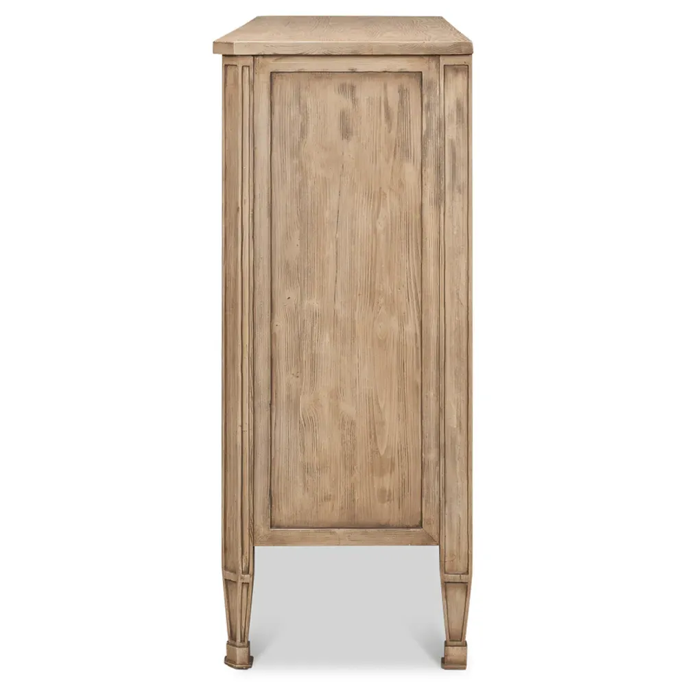 Barbara Double Dresser - Brown, Pine Wood