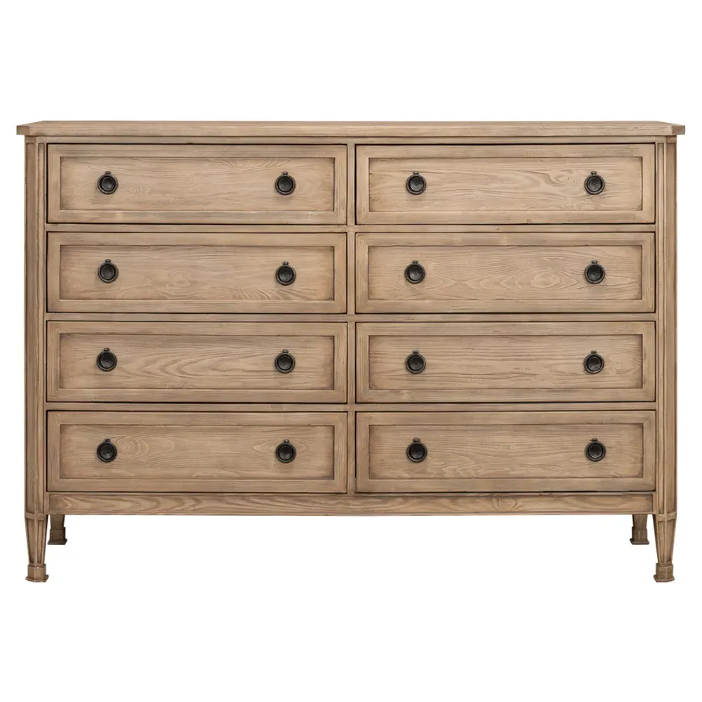 Barbara Double Dresser - Brown, Pine Wood image