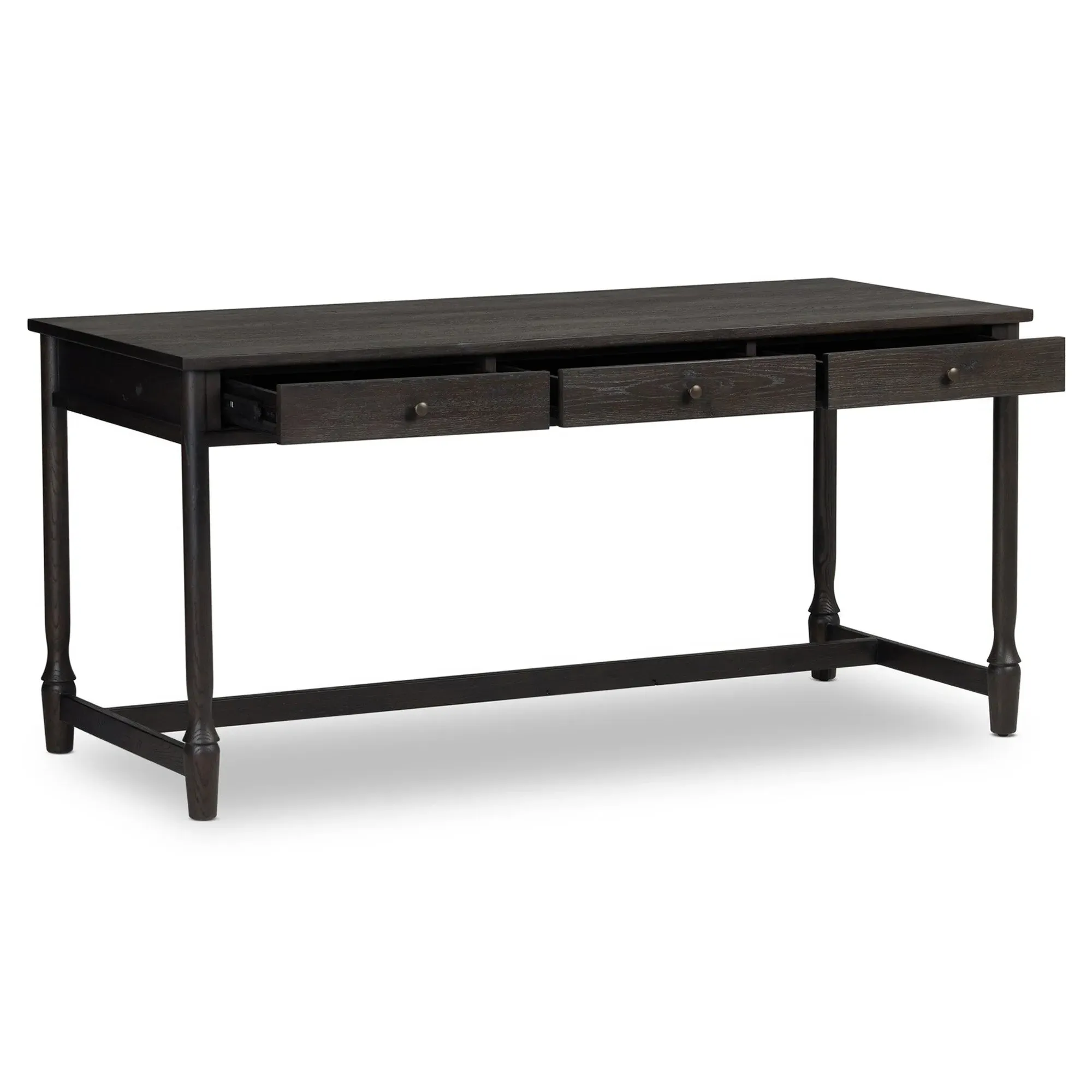 Bari Desk - Smoked Black, Oak