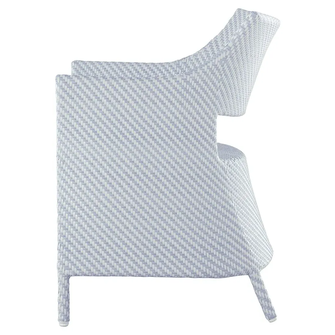 Bari Outdoor Arm Chair - Blue, Wicker