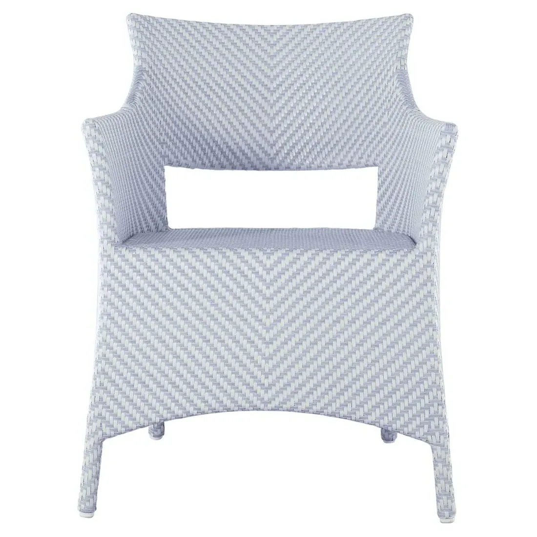 Bari Outdoor Arm Chair - Blue, Wicker