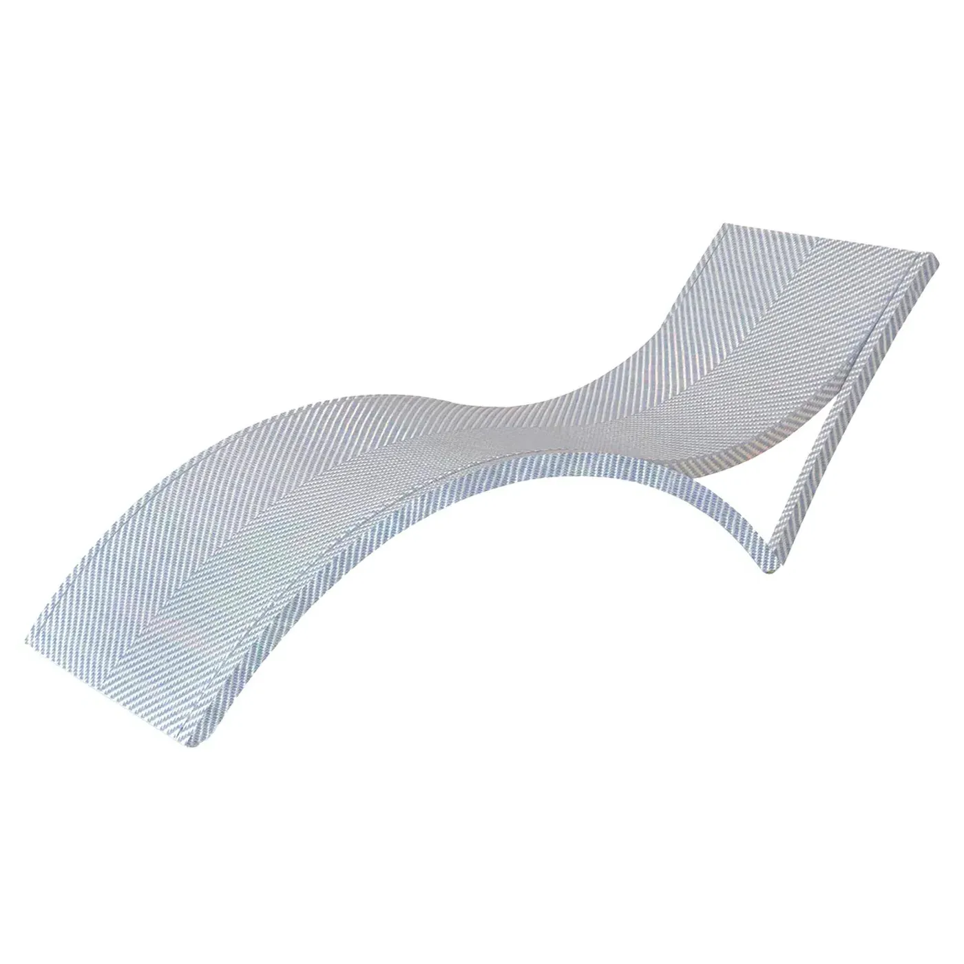 Bari Outdoor Chaise Lounge - Blue, Wicker