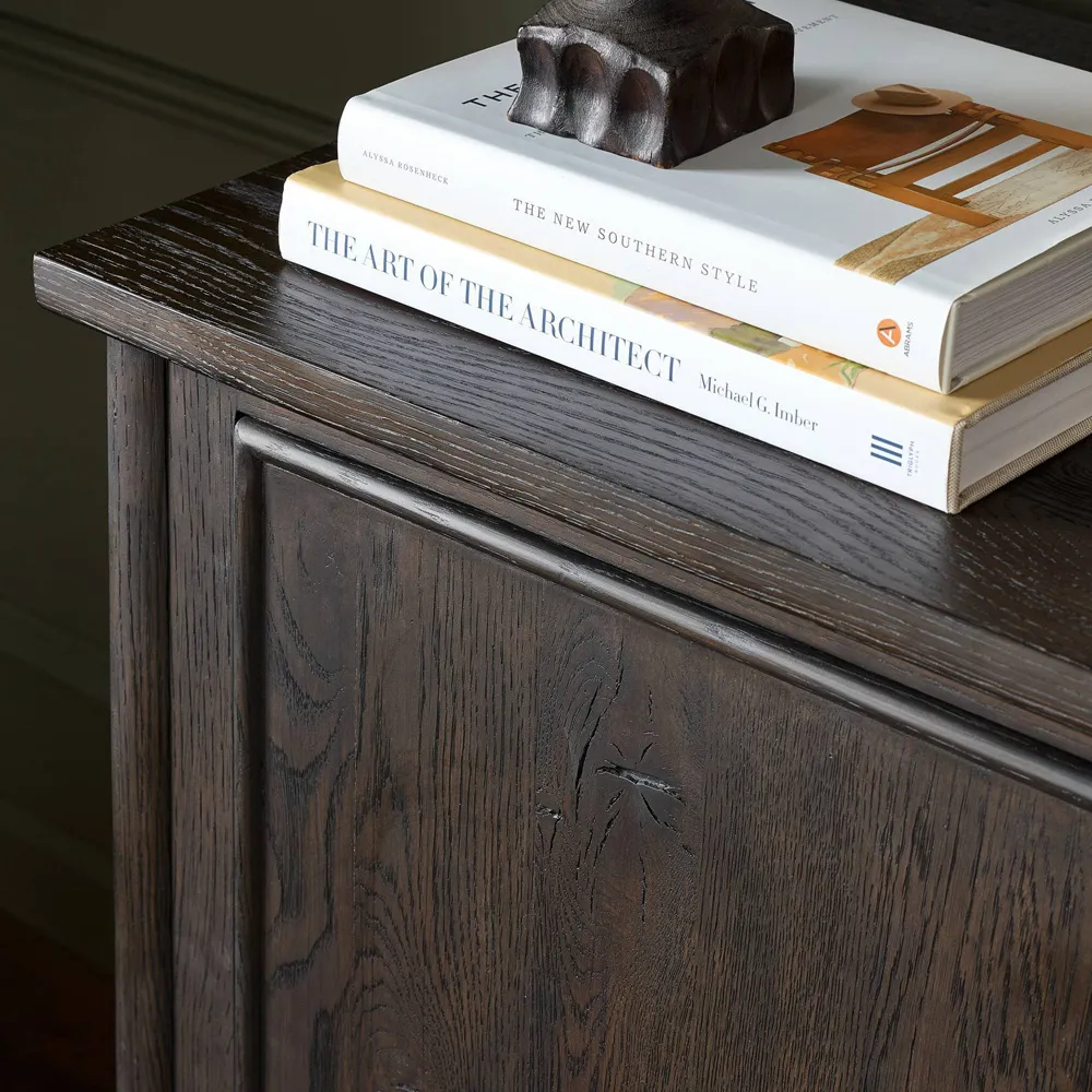 Bari Sideboard - Cracked Smoke Black, Oak