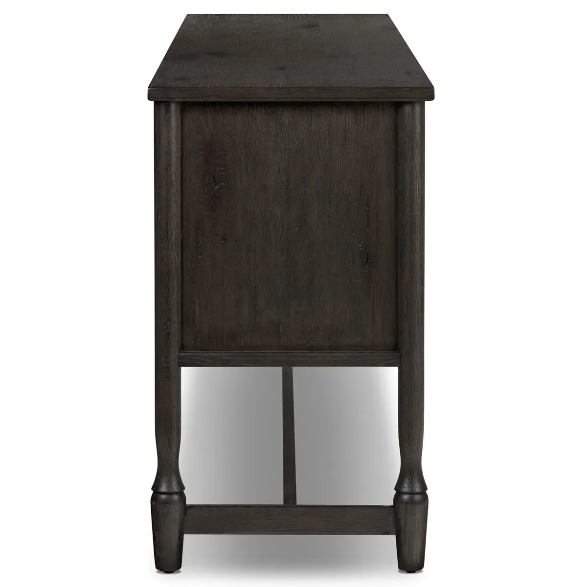 Bari Sideboard with Storage - Cracked Smoked Black, Oak