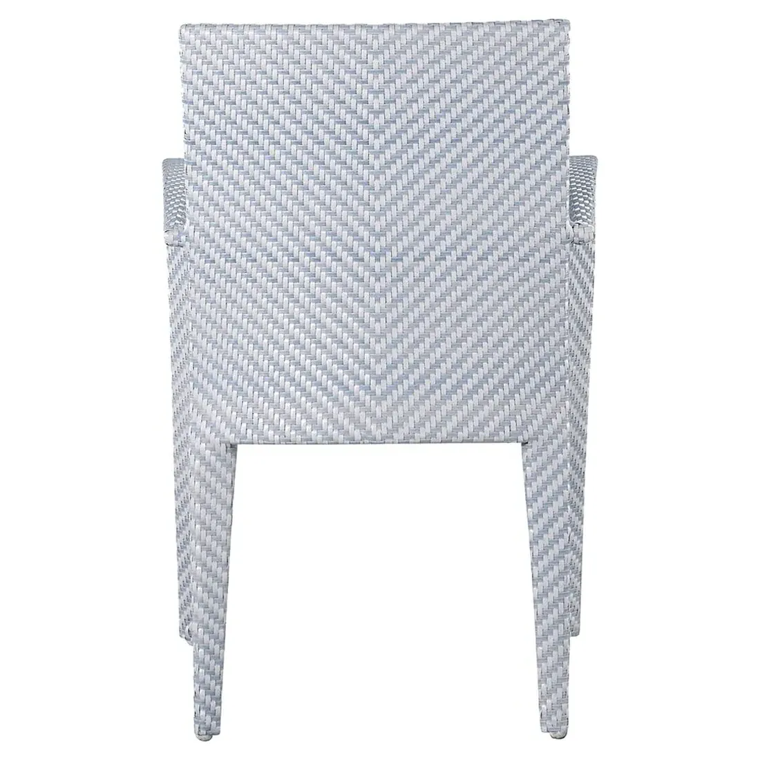 Bari Stacking Outdoor Dining Arm Chair - Blue, Wicker