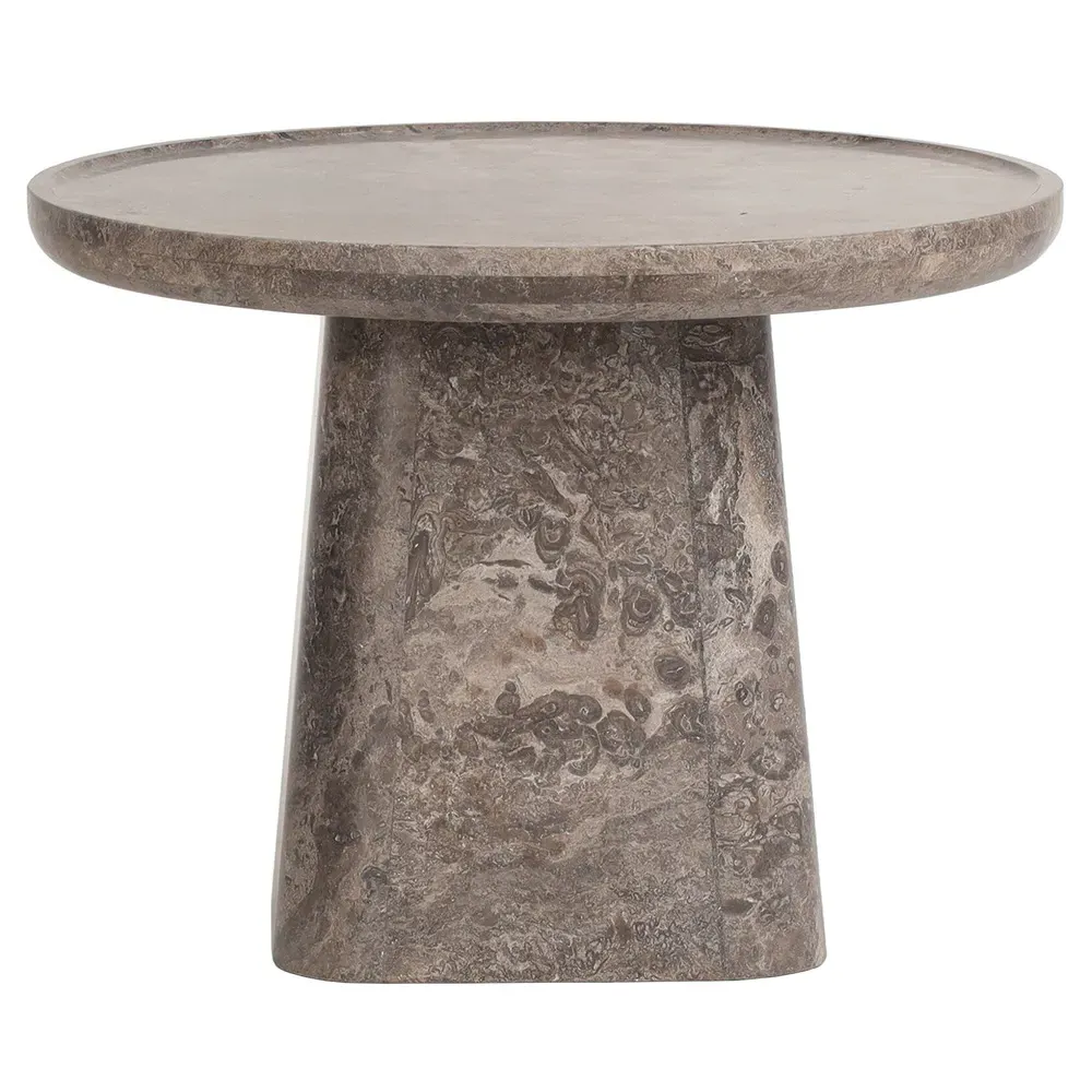 Barley Round Coffee Table - Grey, Marble image