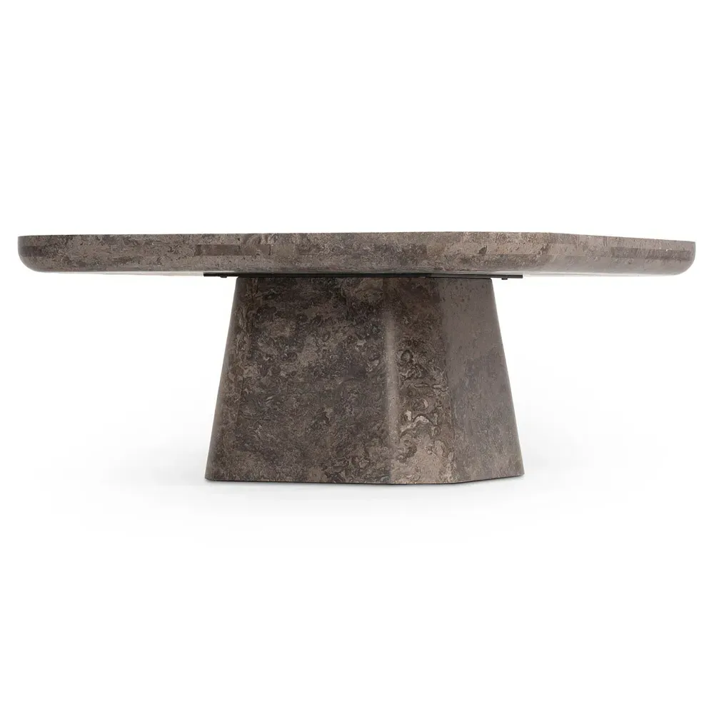 Barley Square Coffee Table - Grey, Marble