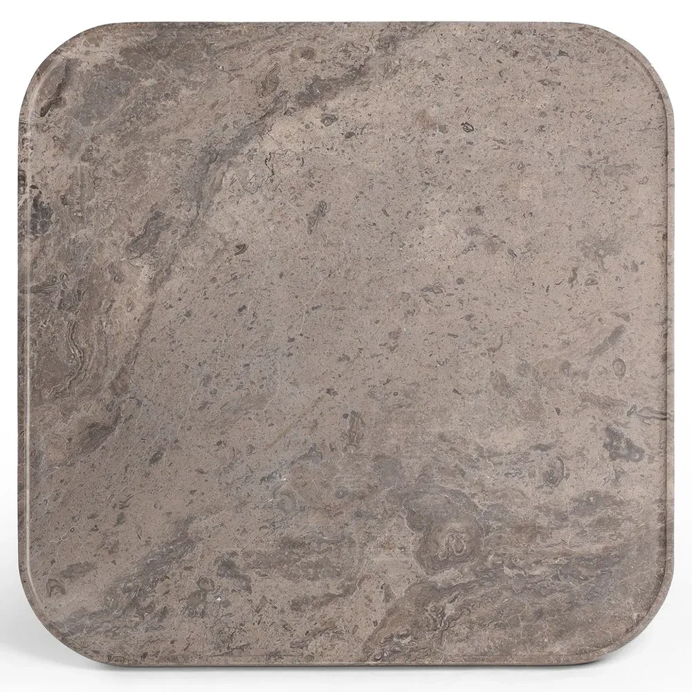 Barley Square Coffee Table - Grey, Marble
