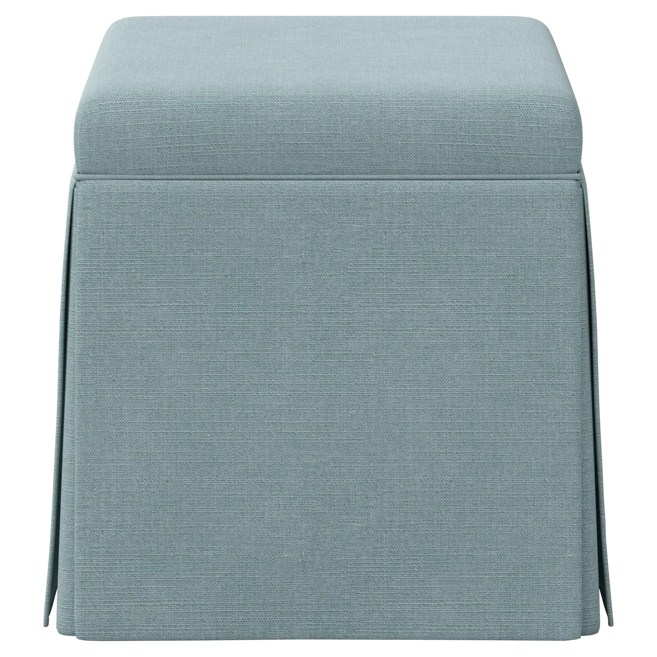 Barret Skirted Storage Ottoman - Calm Sea image