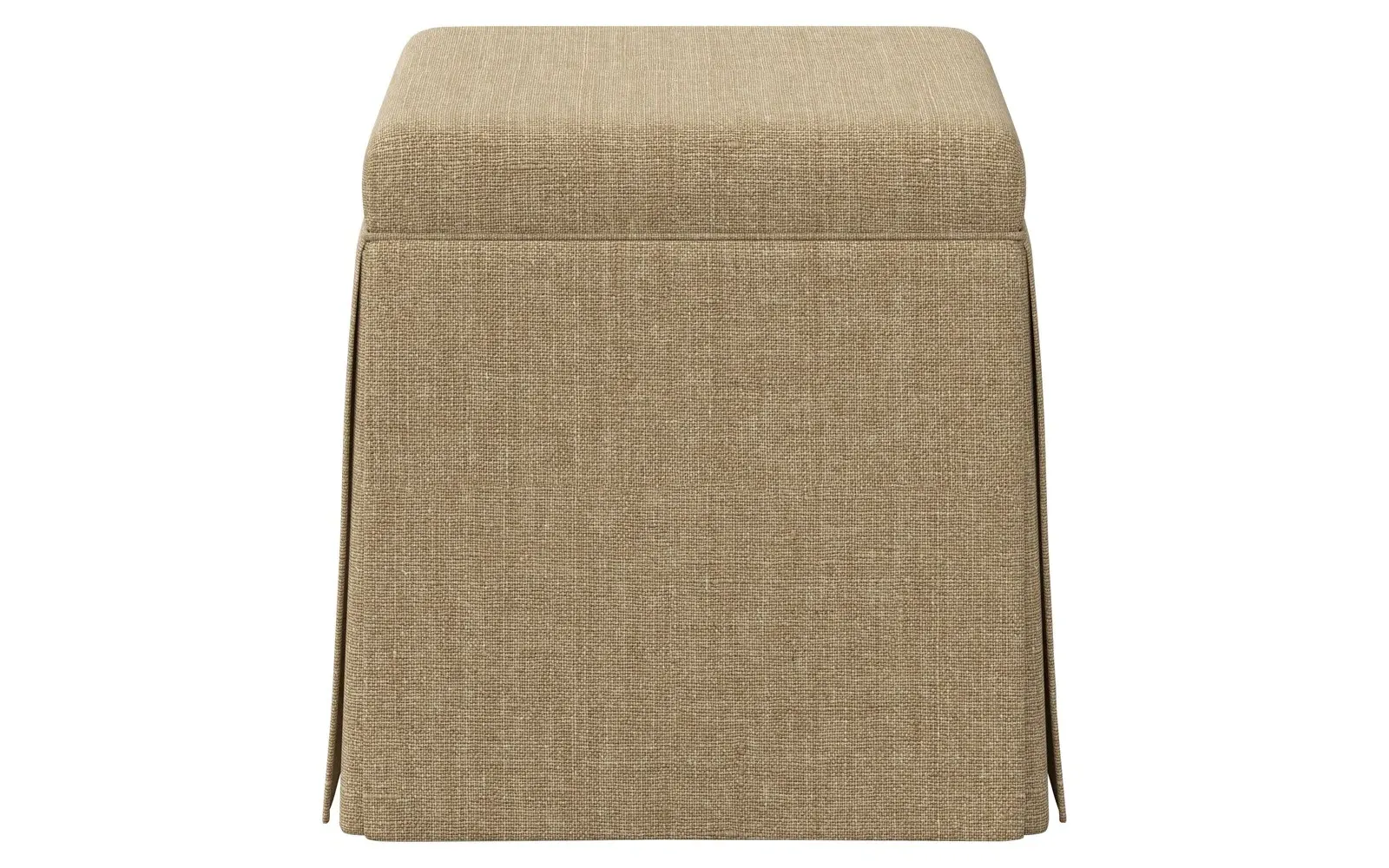 Barret Skirted Storage Ottoman - Honeycomb, Linen
