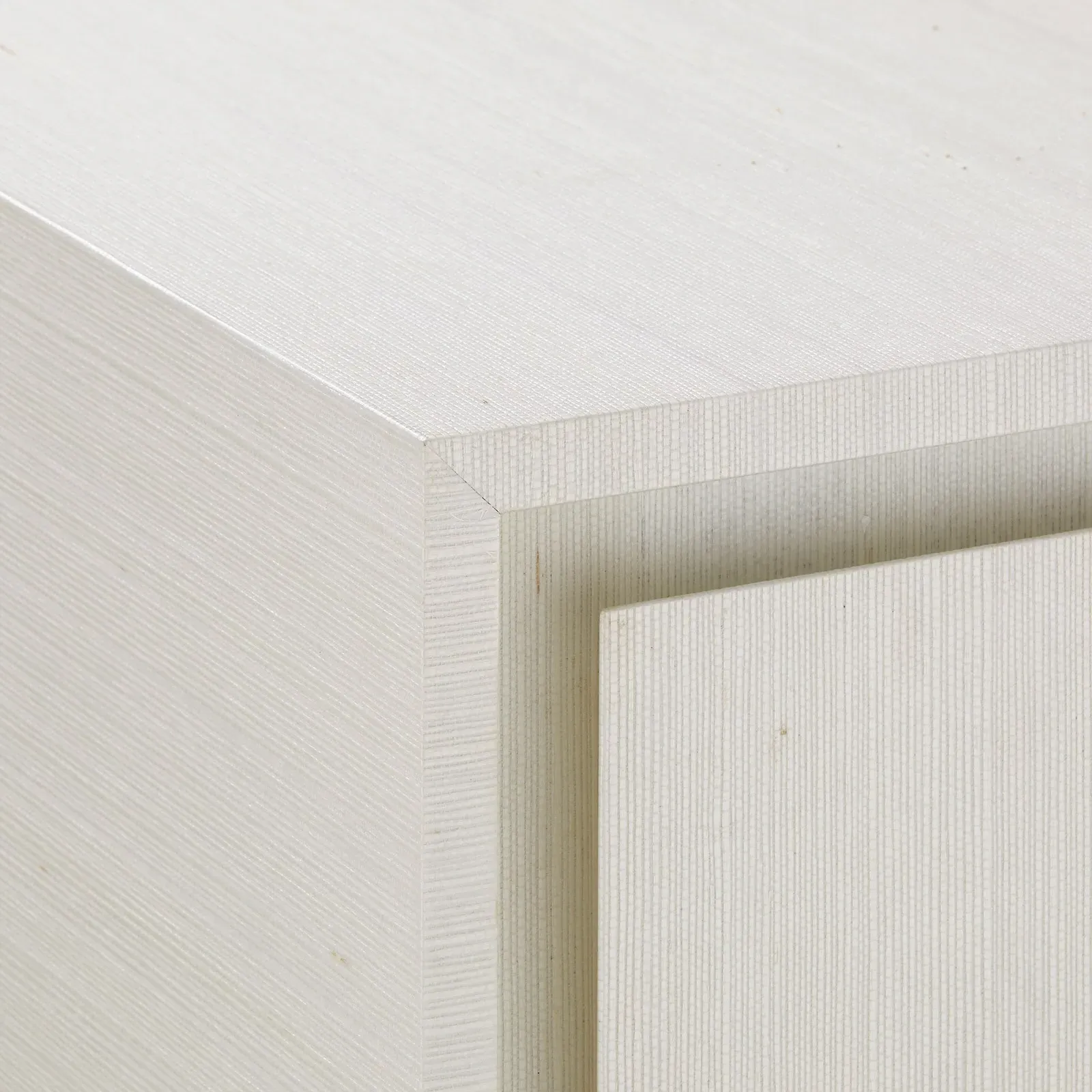 Barrett Rectangular End Table - Sand White, Wood