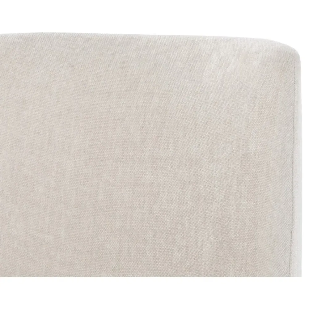 Barron Upholstered Dining Side Chair - White, Iron