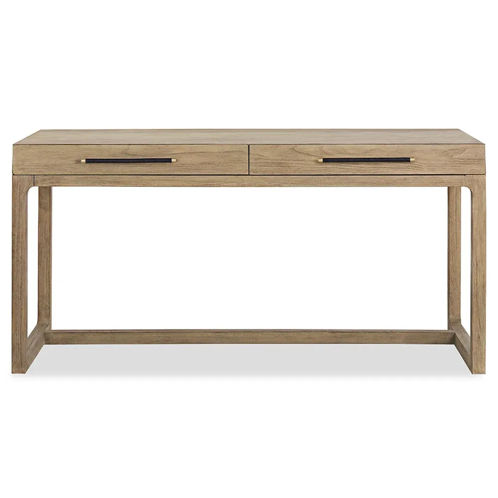 Bart 2 Drawer Desk - Brown, Teak image